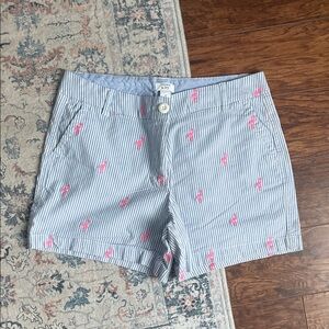 Crown and Ivy Flamingo Embroidered Women Shorts